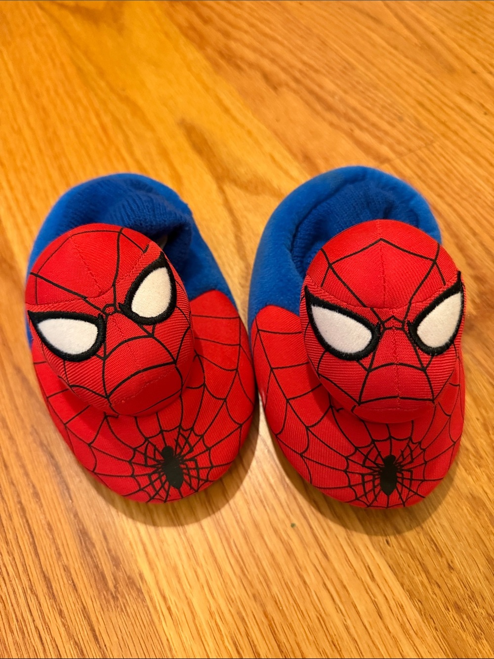 Marvel Spider-Man Red and Blue Kids Footie Slippers